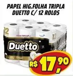 Zattão Supermercado Papel hig.folha tripla duetto oferta