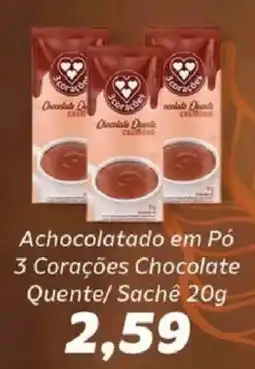Supermercados Tauste Achocolatado em pó 3 Corações Chocolate Quente oferta