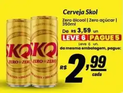 Stok Center Cerveja Skol zero álcool zero açúcar oferta