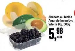 Redeconomia Abacate ou Melão Amarelo kg ou Uva Vitória Bdj oferta