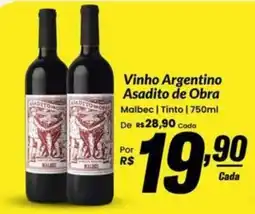 Stok Center Vinho Argentino Asadito de Obra oferta