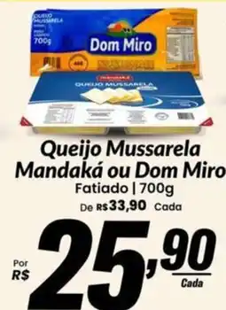 Stok Center Queijo mussarela mandaká ou dom miro oferta