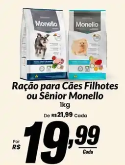 Stok Center Ração para Cães Filhotes ou Sênior Monello oferta