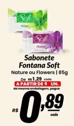 Stok Center Sabonete Fontana Soft Nature ou Flowers oferta