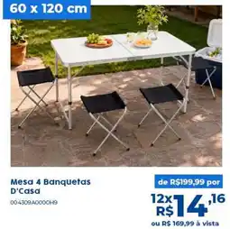 Casa Freitas Mesa 4 Banquetas D'Casa oferta
