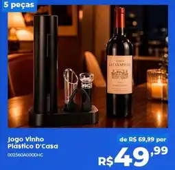 Casa Freitas Jogo Vinho Plástico D'Casa oferta