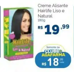 Agafarma Creme Alisante Hairlife Liso e Natural oferta