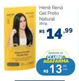 Agafarma Henê Rená Gel Preto Natural oferta