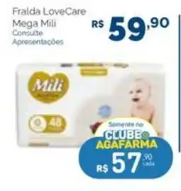Agafarma Fralda lovecare mega mili oferta