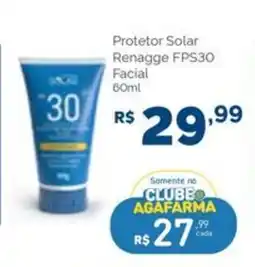 Agafarma protetor solar renagge fps30 facial oferta