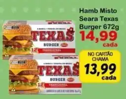 Chama Supermercados Hamb Misto Seara Texas Burger oferta