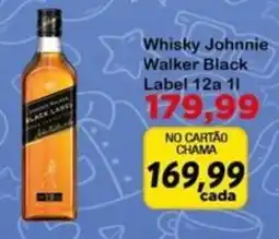 Chama Supermercados Whisky Johnnie Walker Black Label 12a 1l oferta