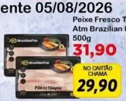 Chama Supermercados Peixe fresco filé de tilápia oferta