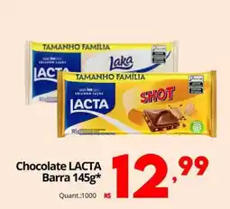 Althoff Supermercados Chocolate lacta barra 145g oferta