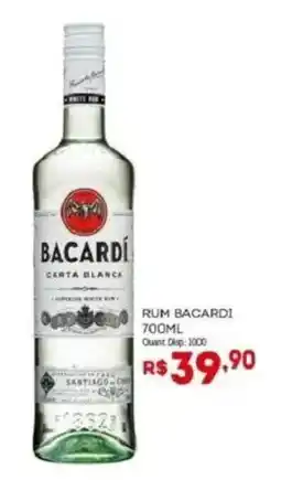 Bistek Supermercados Rum bacardi carta branca oferta
