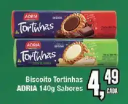 Redeconomia Biscoito Tortinhas ADRIA 140g Sabores oferta
