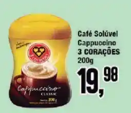 Redeconomia Café Solúvel Cappuccino 3 Corações oferta