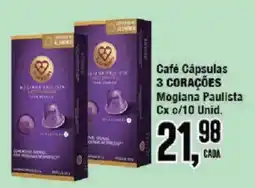 Redeconomia Café Cápsulas 3 Corações Mogiana Paulista oferta