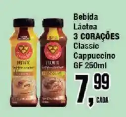 Redeconomia Bebida Láctea 3 Corações Classic Cappuccino oferta
