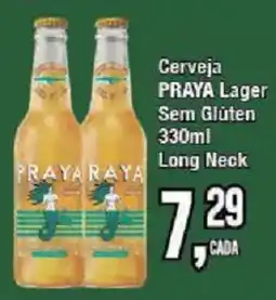 Redeconomia Cerveja Praya lager sem glúten long neck oferta