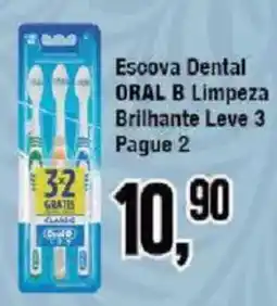 Redeconomia Escova Dental Oral B Limpeza Brilhante Leve 3 oferta