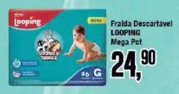 Redeconomia Fralda descartável looping mega pot oferta