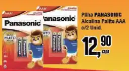 Redeconomia Pilha PANASONIC Alcalina Palito AAA oferta