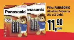 Redeconomia Pilha panasonic alcalina pequena aa oferta
