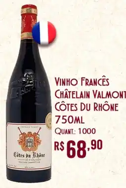 Giassi Supermercados vinho francês châtelain valmont côtes du rhône oferta