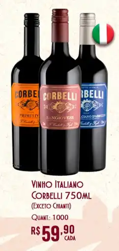 Giassi Supermercados vinho italiano corbelli oferta