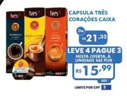 Rede Compras capsula três corações caixa oferta