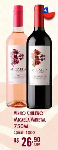 Giassi Supermercados Vinho chileno micaela varietal oferta