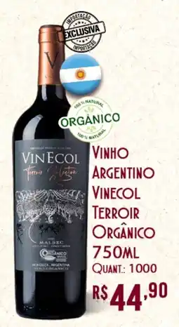 Giassi Supermercados vinho argentino vinecol terroir orgânico oferta