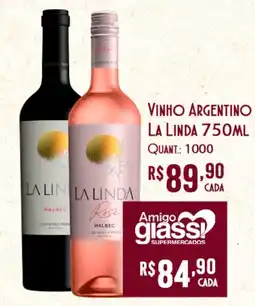 Giassi Supermercados vinho argentino la linda oferta