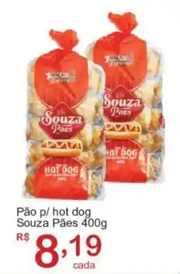 Giga Atacado Pão p/ hot dog souza pães oferta