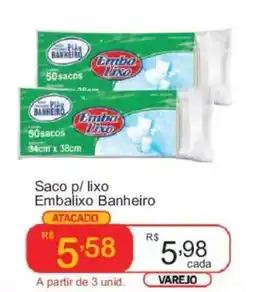 Giga Atacado Saco p/ lixo Embalixxo Banheiro oferta
