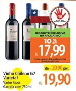 Atacadão Vinho Chileno G7 Varietal Vários tipos oferta