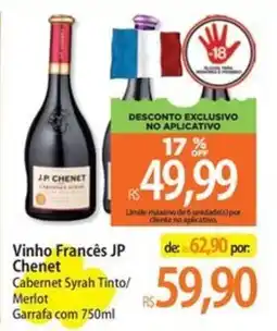 Atacadão Vinho francês jp chenet cabernet syrah tinto/ merlot oferta