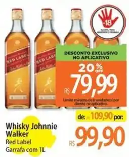 Atacadão Whisky Johnnie Walker Red Label oferta