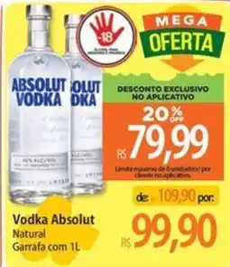 Atacadão Vodka absolut natural oferta