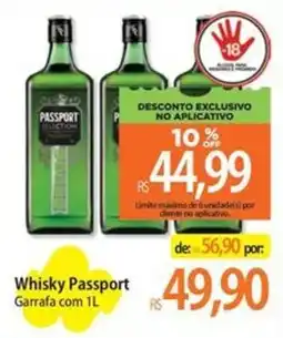 Atacadão Whisky Passport Garrafa com 1L oferta