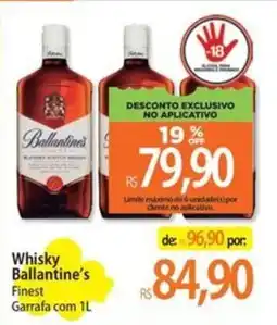 Atacadão Whisky Ballantine's Finest Garrafa com 1L oferta