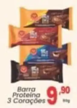 Primor Supermercado Barra Proteína 3 Corações oferta
