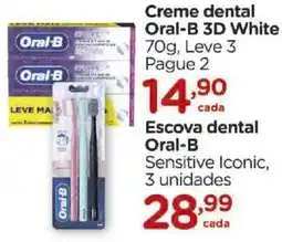 Carrefour Creme dental Oral-B 3D White oferta