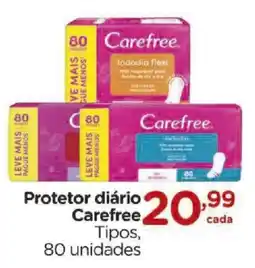 Carrefour Protetor diário Carefree Tipos oferta