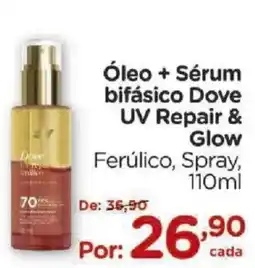 Carrefour Óleo + Sérum bifásico Dove UV Repair & Glow Ferúlico, Spray oferta