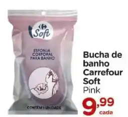 Carrefour Bucha de banho Carrefour Soft Pink oferta