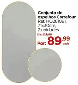 Carrefour Conjunto de espelhos Carrefour oferta