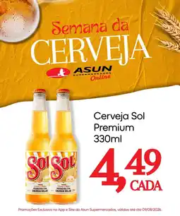 Asun Cerveja Sol Premium oferta