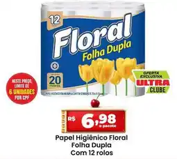 Ultrabox Papel Higiênico Floral Folha Dupla oferta